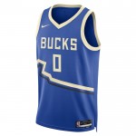 Maillot NBA Milwaukee Bucks Damian Lillard Nike 2024-25 City Edition Bleu Swingman - Homme